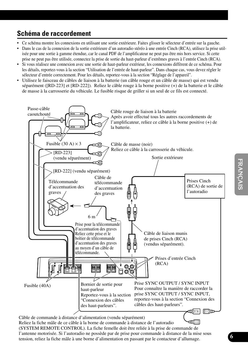 Schéma de raccordement | Pioneer PRS-D1000M User Manual | Page 55 / 114