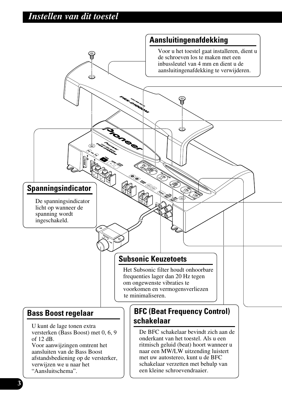 Instellen van dit toestel | Pioneer PRS-D1000M User Manual | Page 84 / 114
