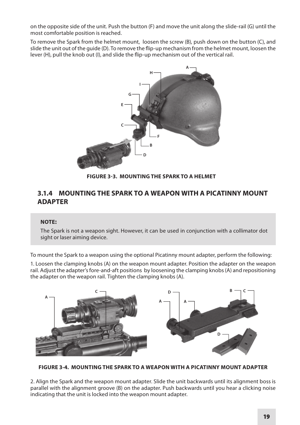 Armasight NSGSPARK01CCIC1 Spark-G Night Vision Goggles User Manual | Page 19 / 40
