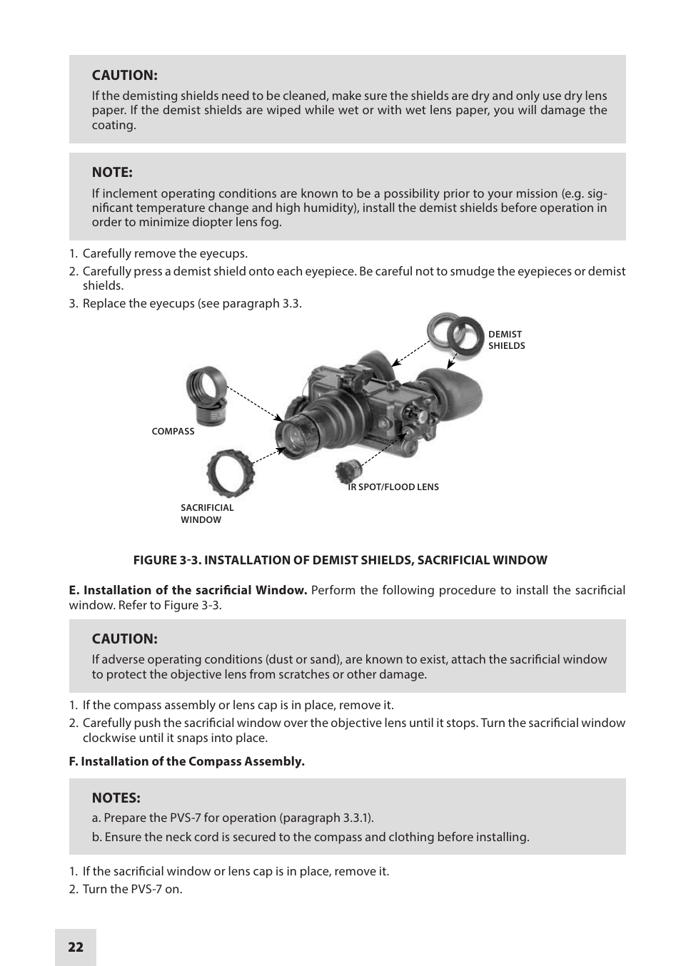 Armasight NAMPVS7001G7DA2 PVS7 GEN 3 Ghost MG TAN Night vision goggles User Manual | Page 22 / 44