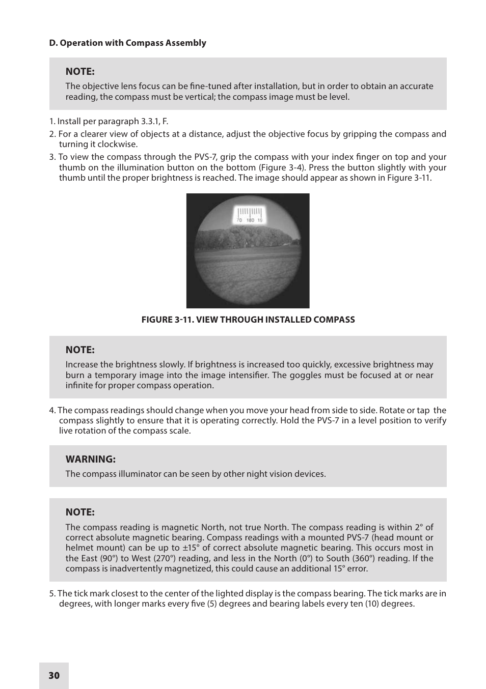 Armasight NAMPVS7001G7DA2 PVS7 GEN 3 Ghost MG TAN Night vision goggles User Manual | Page 30 / 44
