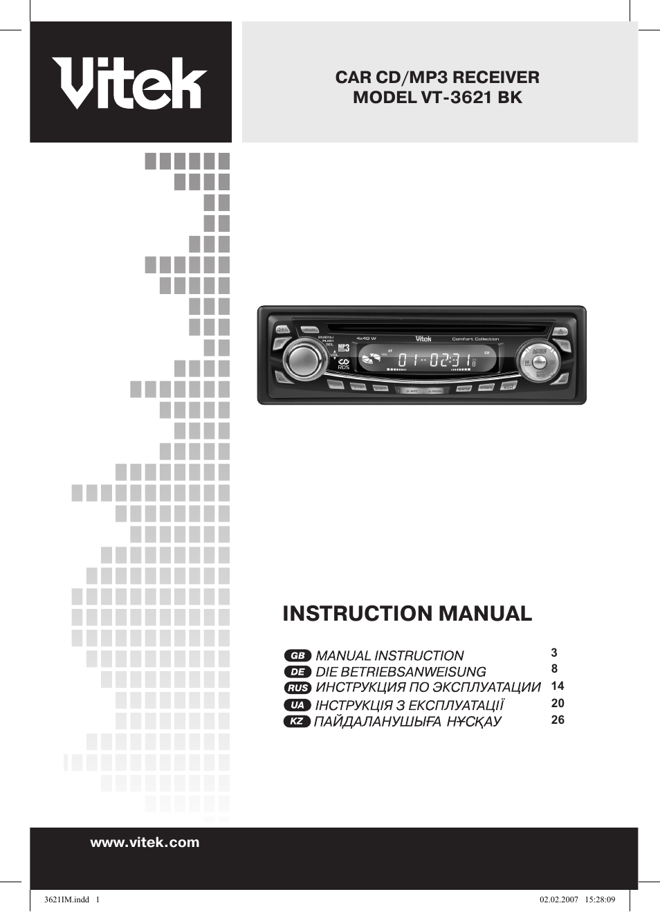 Vitek VT-3621 User Manual | 32 pages