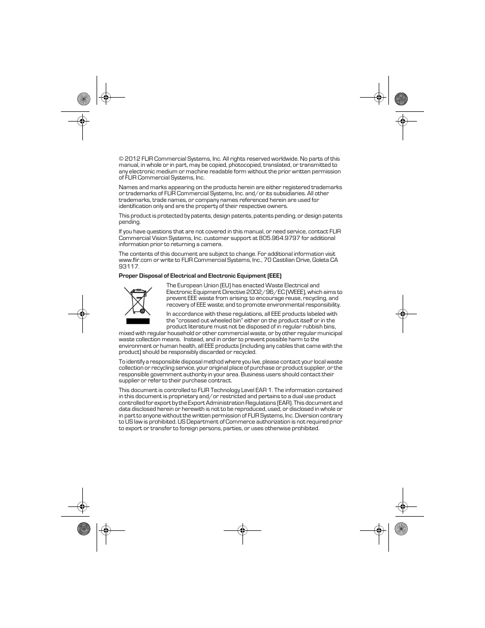 Armasight TFT268BN0BTSXRP FLIR BTS-XR Pro 640x480 Thermal Bi-ocular, no lens 8.3Hz, NTSC User Manual | Page 2 / 40