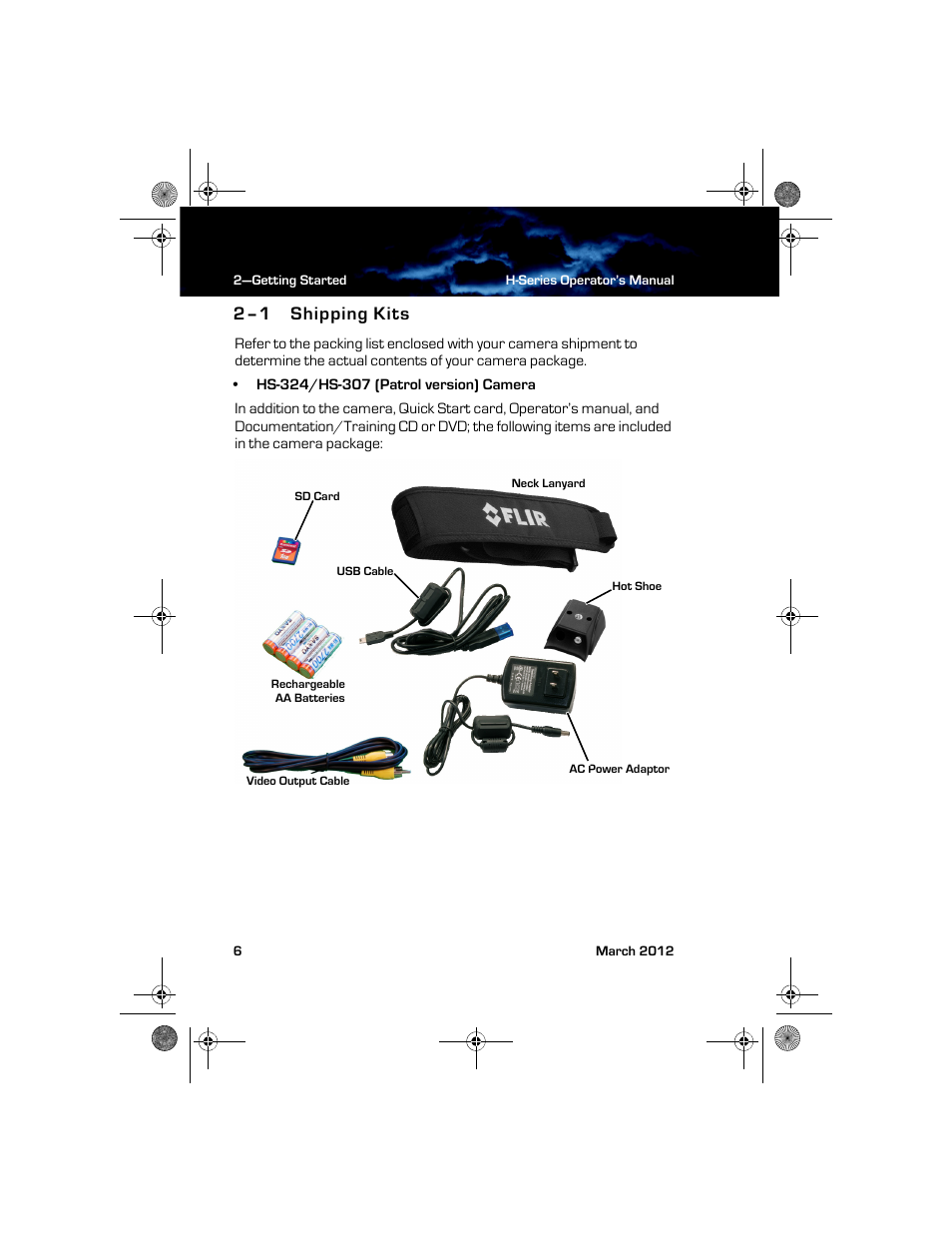 2–1 shipping kits, Shipping kits | Armasight TFT233MN9HN324P FLIR HS-324 Patrol 19mm 30Hz, NTSC User Manual | Page 12 / 40