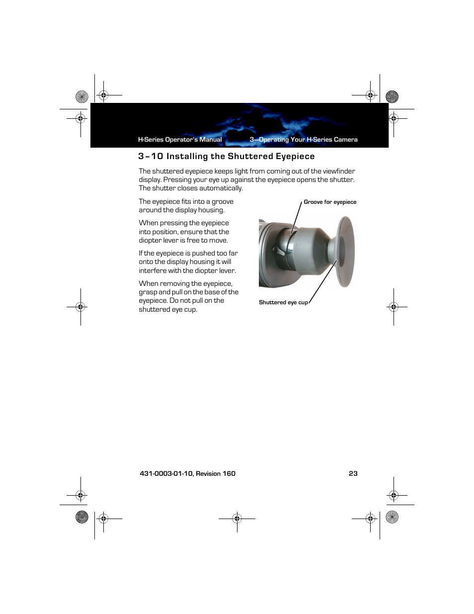 3–10 installing the shuttered eyepiece, Installing the shuttered eyepiece | Armasight TFT233MN9HN324P FLIR HS-324 Patrol 19mm 30Hz, NTSC User Manual | Page 29 / 40