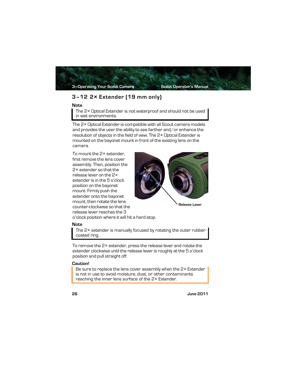 3–12 2× extender (19 mm only), 2× extender (19 mm only) | Armasight TFT238MN6TS32RP FLIR Scout TS32R Pro 320x240 65mm monocular 8.3Hz, PAL User Manual | Page 30 / 38
