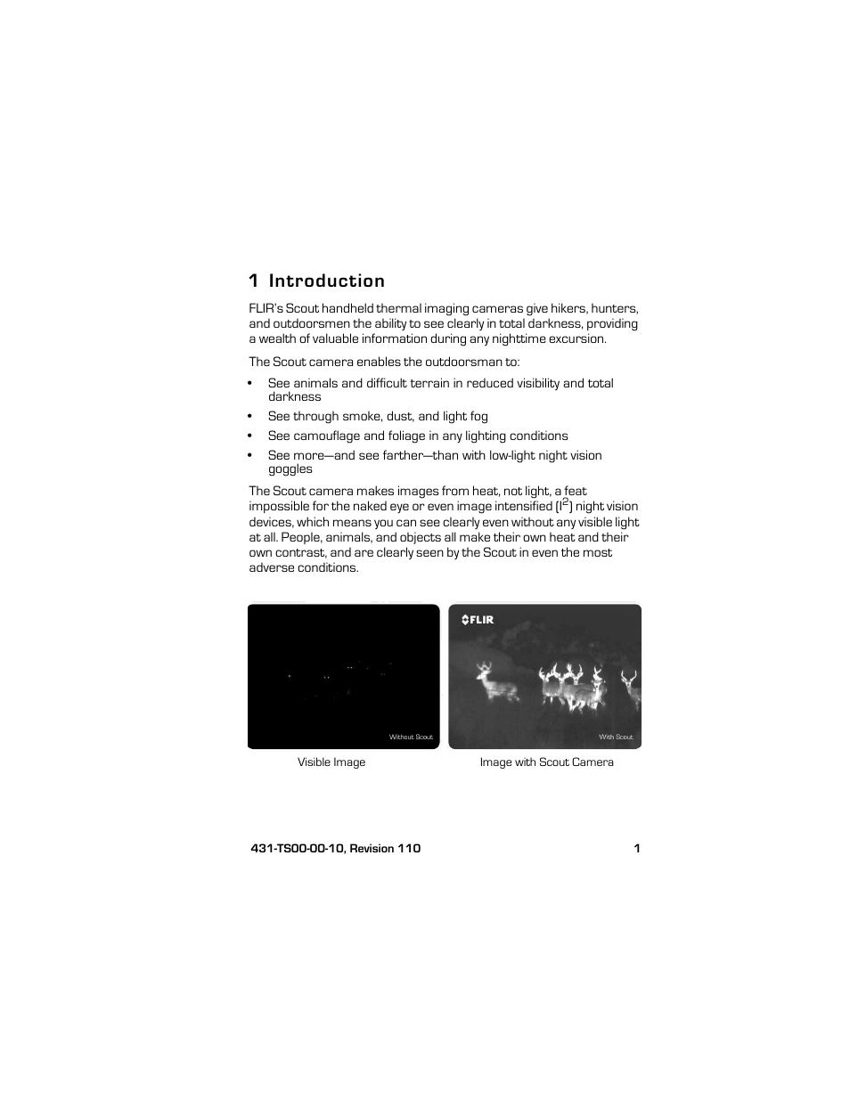 1 introduction, Introduction | Armasight TFT238MN6TS32RP FLIR Scout TS32R Pro 320x240 65mm monocular 8.3Hz, PAL User Manual | Page 5 / 38