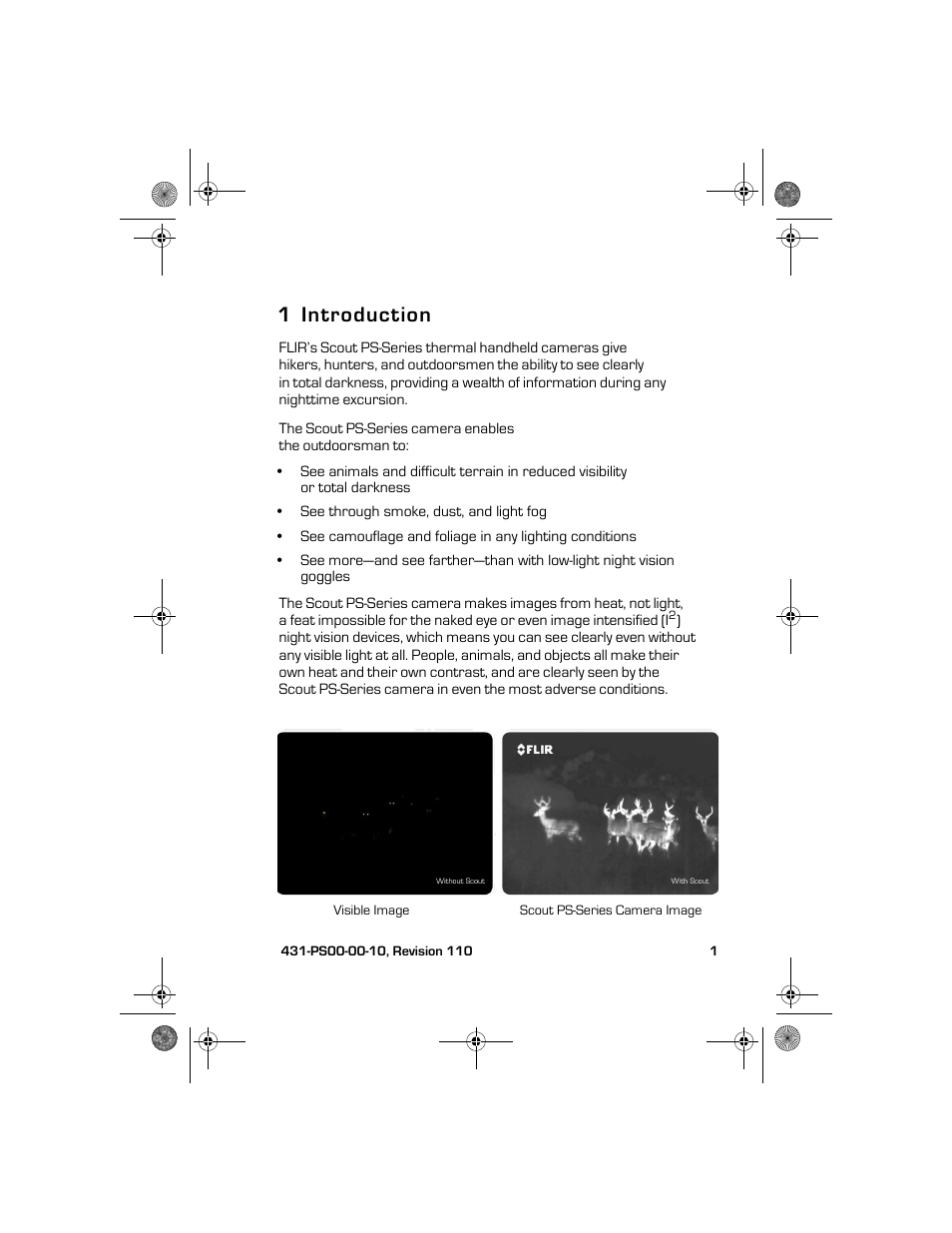 1 introduction, Introduction | Armasight TFT227MN9PS2400 FLIR Scout PS24 240x180 monocular 7.5Hz, NTSC User Manual | Page 5 / 18