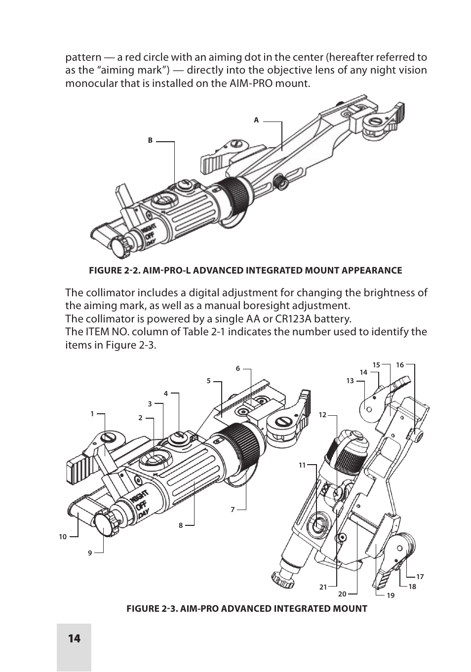 Armasight ANKI000049 AIM PRO-L Advanced Integrated Mount User Manual | Page 14 / 44