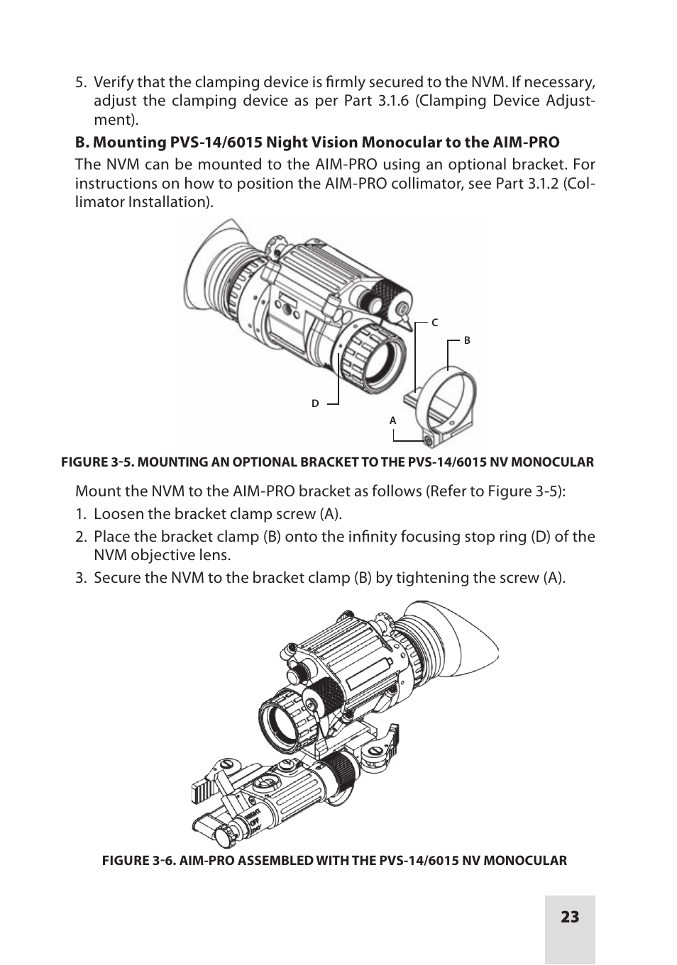 Armasight ANKI000049 AIM PRO-L Advanced Integrated Mount User Manual | Page 23 / 44