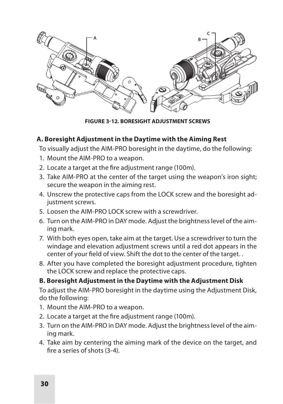 Armasight ANKI000049 AIM PRO-L Advanced Integrated Mount User Manual | Page 30 / 44