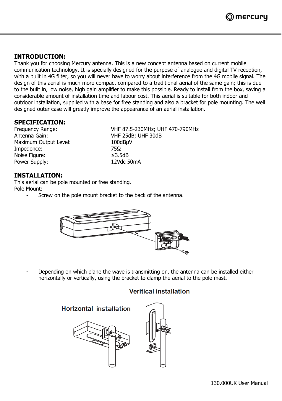 AVSL 130.000 NAUHF-A30 User Manual | Page 2 / 4