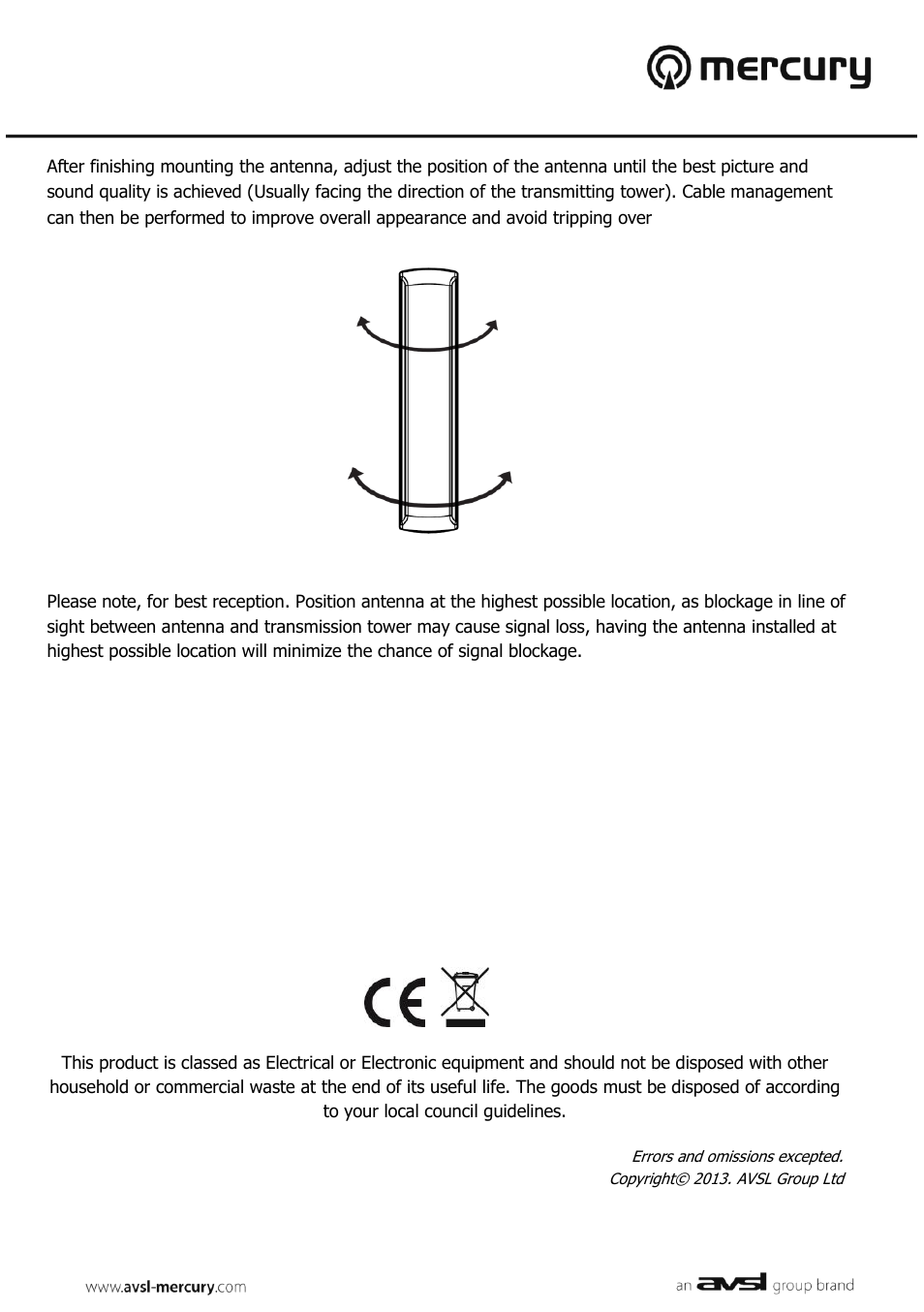 AVSL 130.001 NAUHF-A35 User Manual | Page 4 / 4