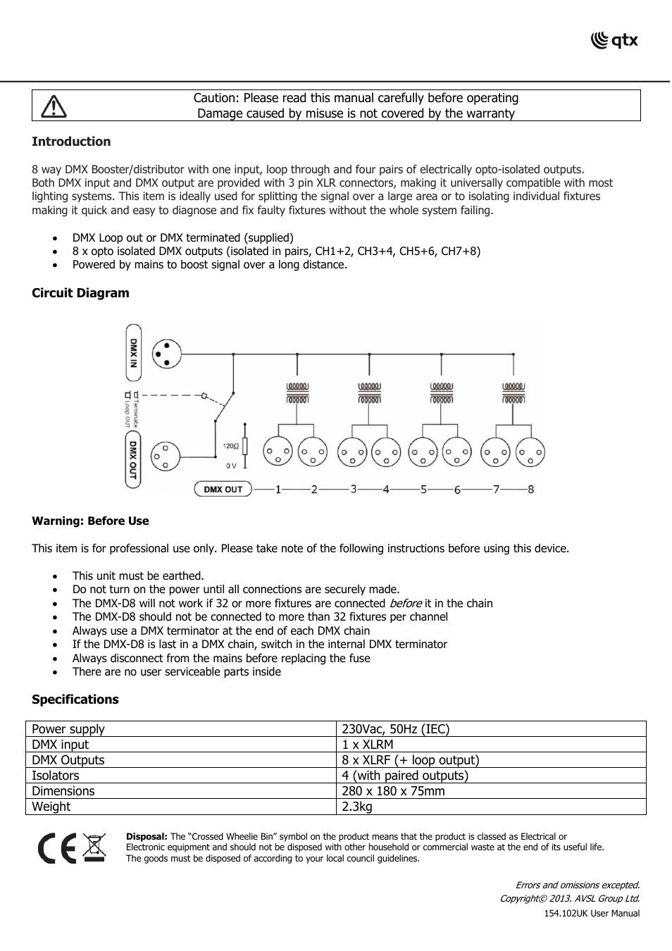 AVSL 154.102 DMX-D8 User Manual | Page 2 / 2