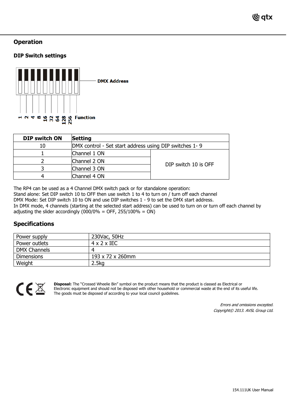 AVSL 154.111 RP4 User Manual | Page 3 / 3