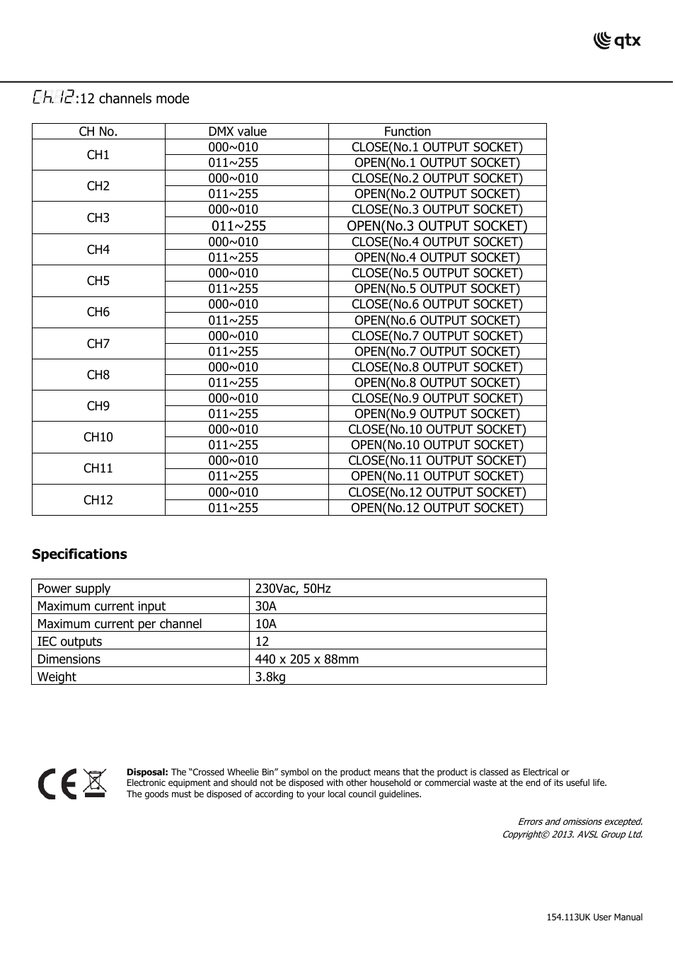 AVSL 154.113 RP12 User Manual | Page 4 / 4