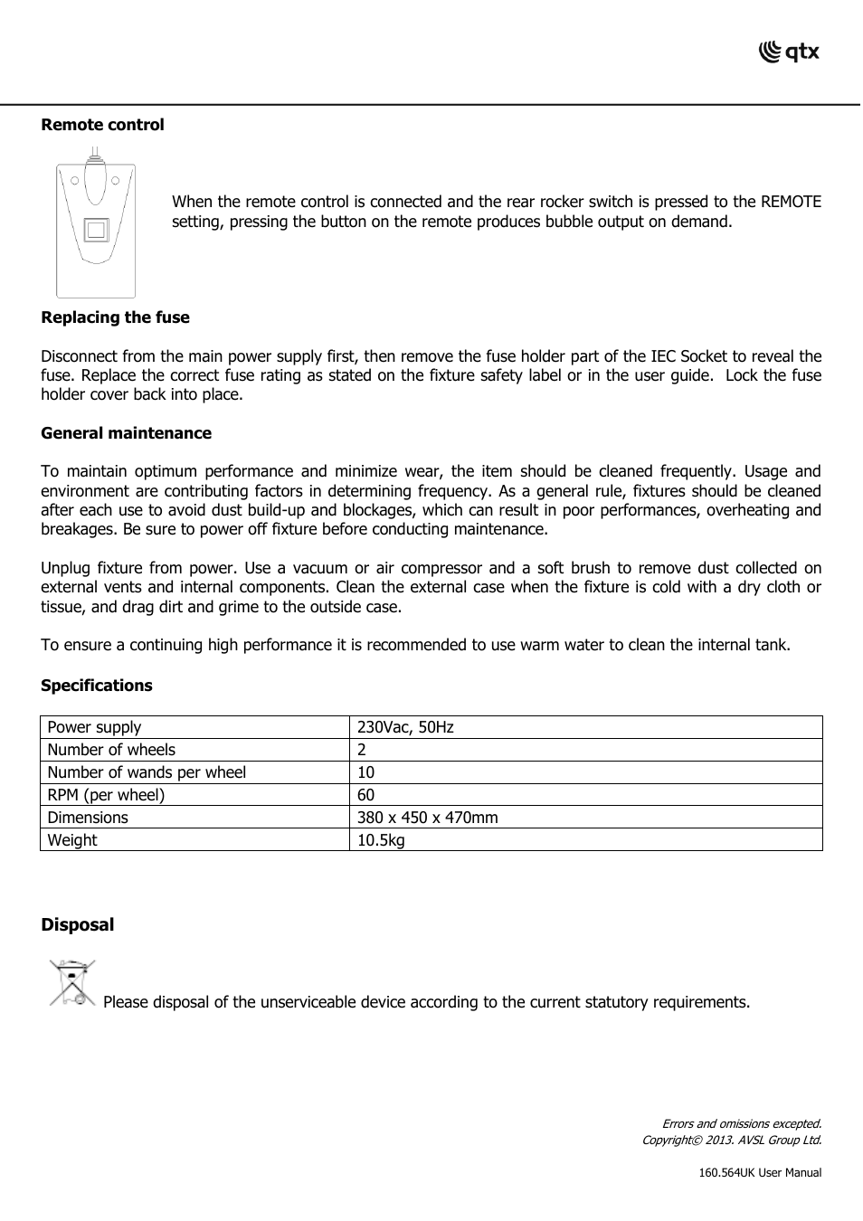 AVSL 160.564 QTFX-B4 User Manual | Page 4 / 5