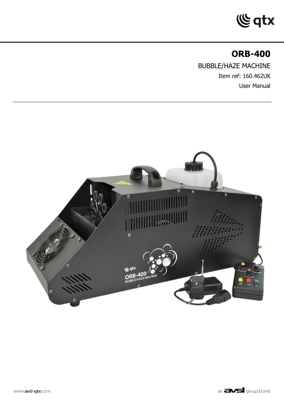 AVSL 160.462 ORB-400 User Manual | 6 pages