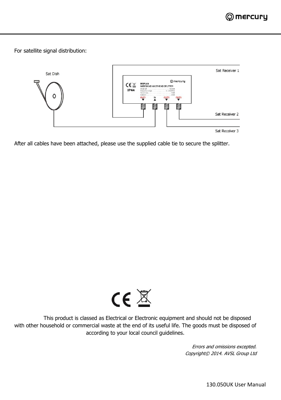 AVSL 130.050 MSPL03 User Manual | Page 2 / 2