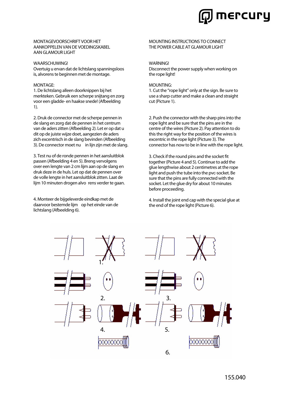 AVSL 153.624 ROPE LIGHT POWER CABLE User Manual | Page 2 / 2