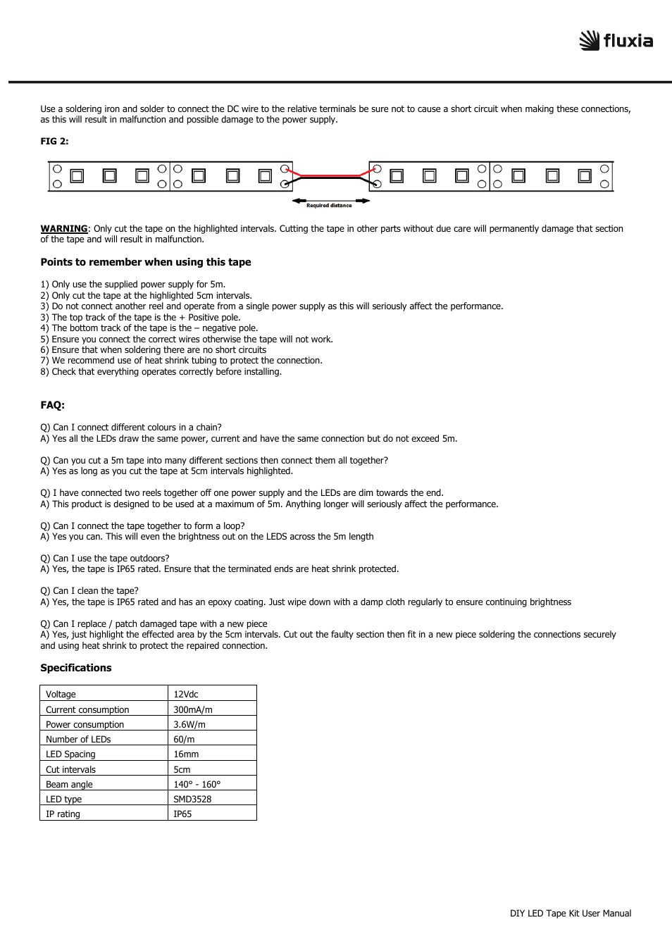 AVSL 153.727 IP65 DIY LED TAPE KIT User Manual | Page 2 / 4