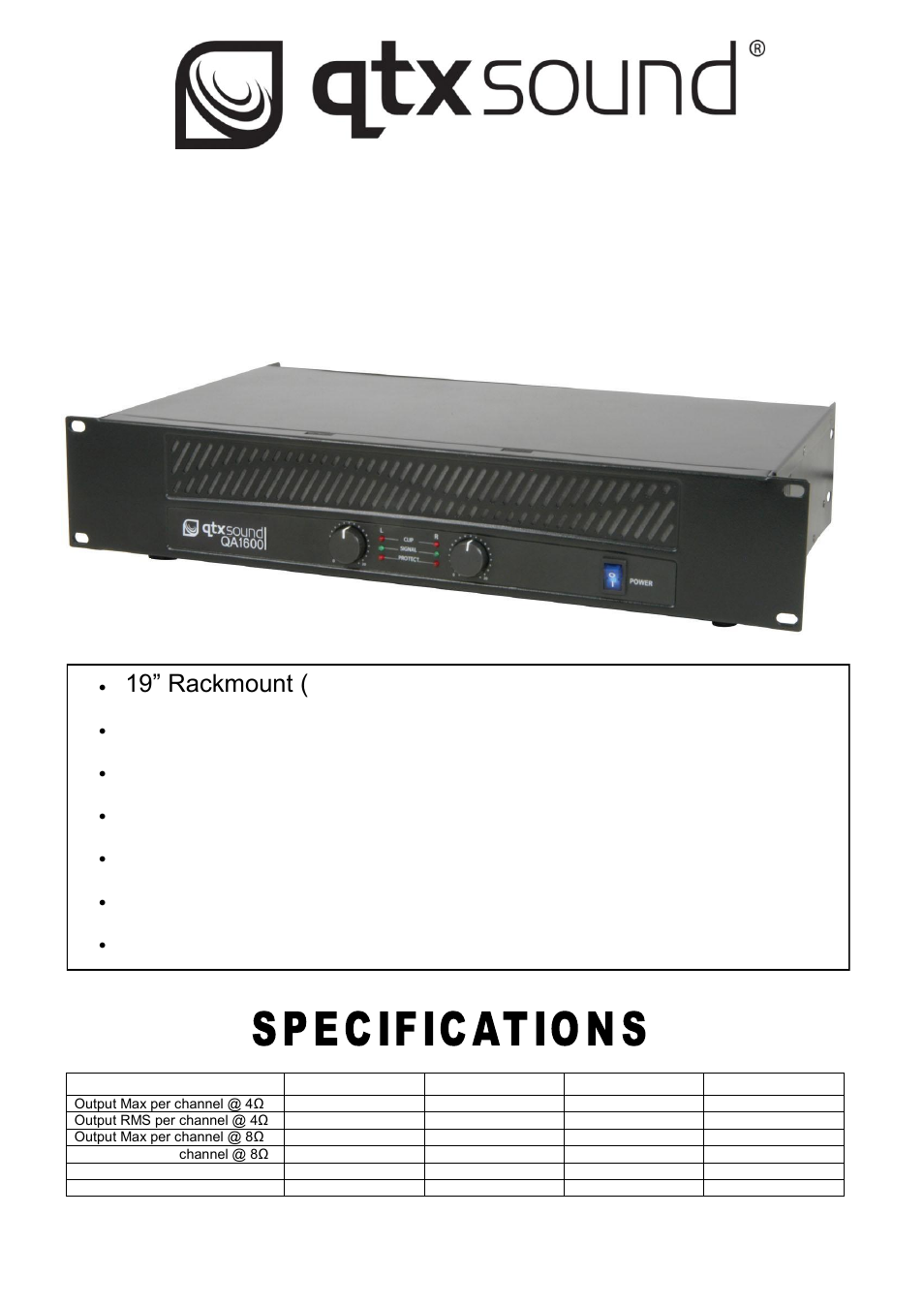 AVSL 172.018 QA2400 User Manual | 3 pages