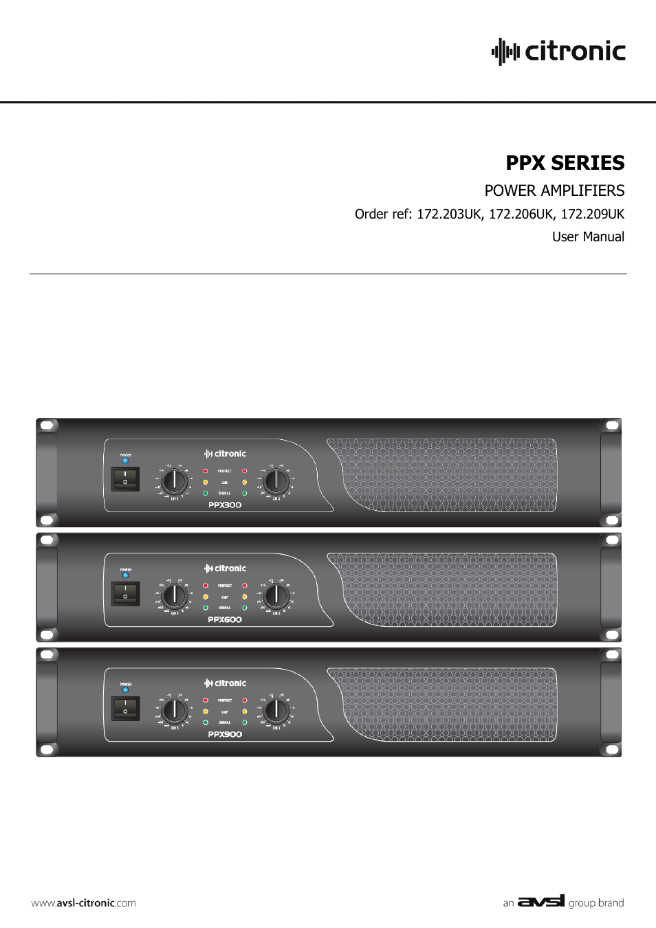 AVSL Citronic PPX900 User Manual | 4 pages