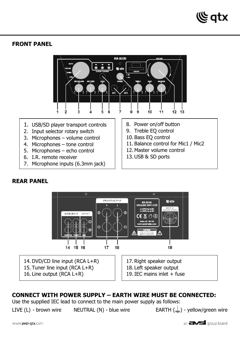 AVSL 103.103 KA-2USB User Manual | Page 3 / 6