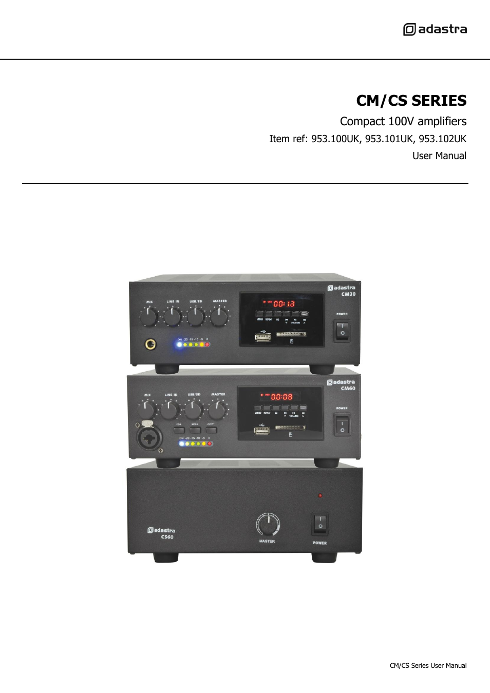 AVSL 953.102 CM/CS SERIES User Manual | 8 pages