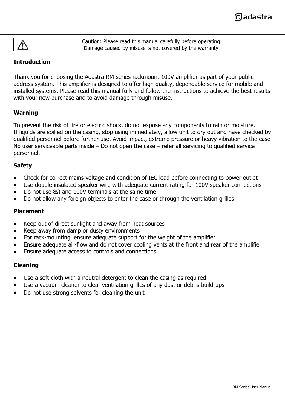 AVSL 953.112 RM SERIES User Manual | Page 2 / 8