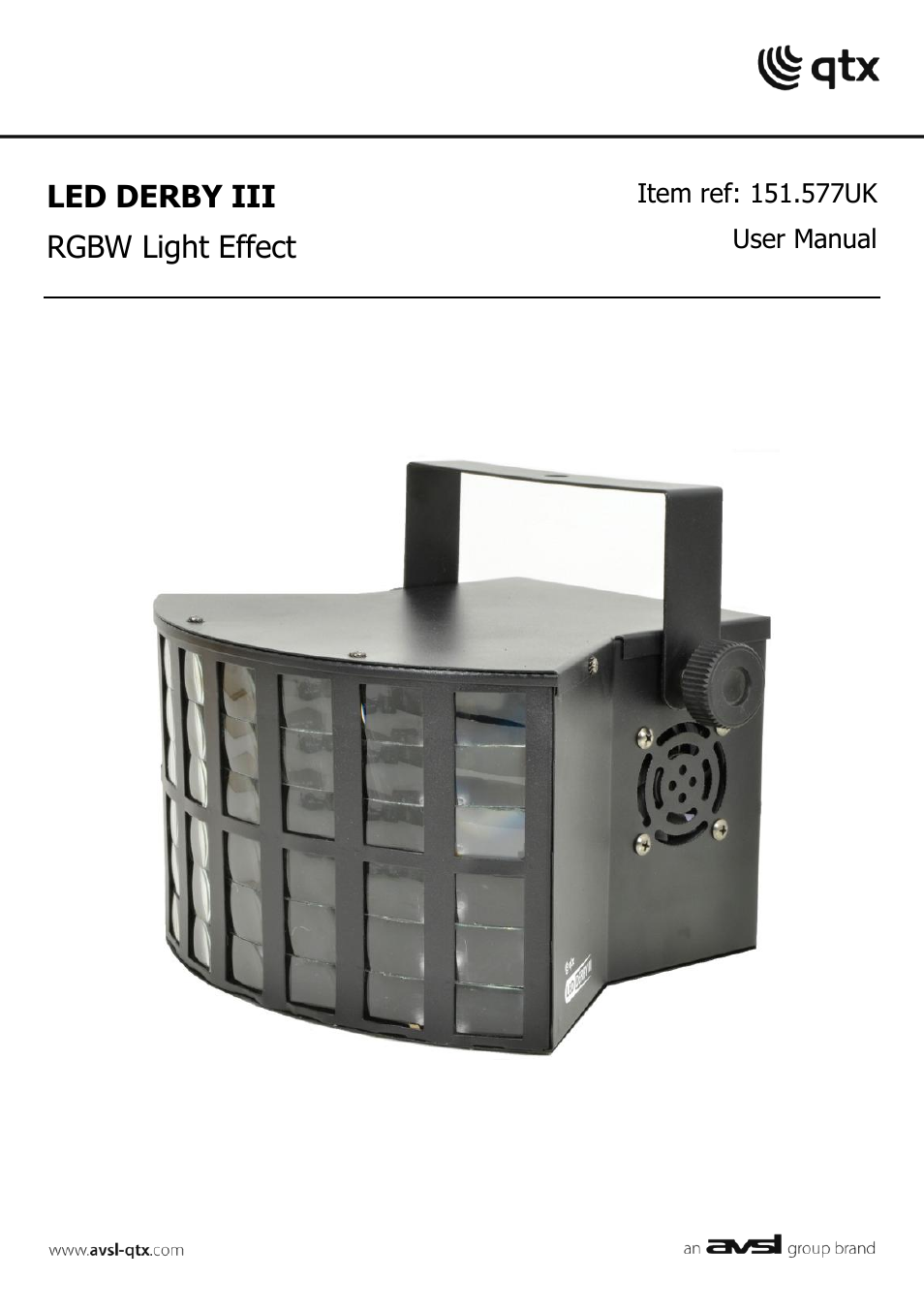 AVSL 151.577 LED DERBY III User Manual | 4 pages