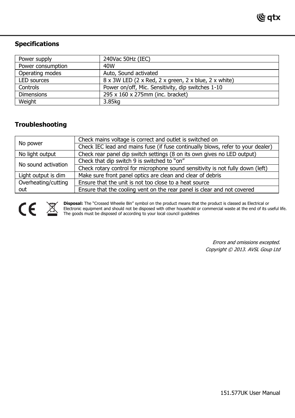 AVSL 151.577 LED DERBY III User Manual | Page 4 / 4