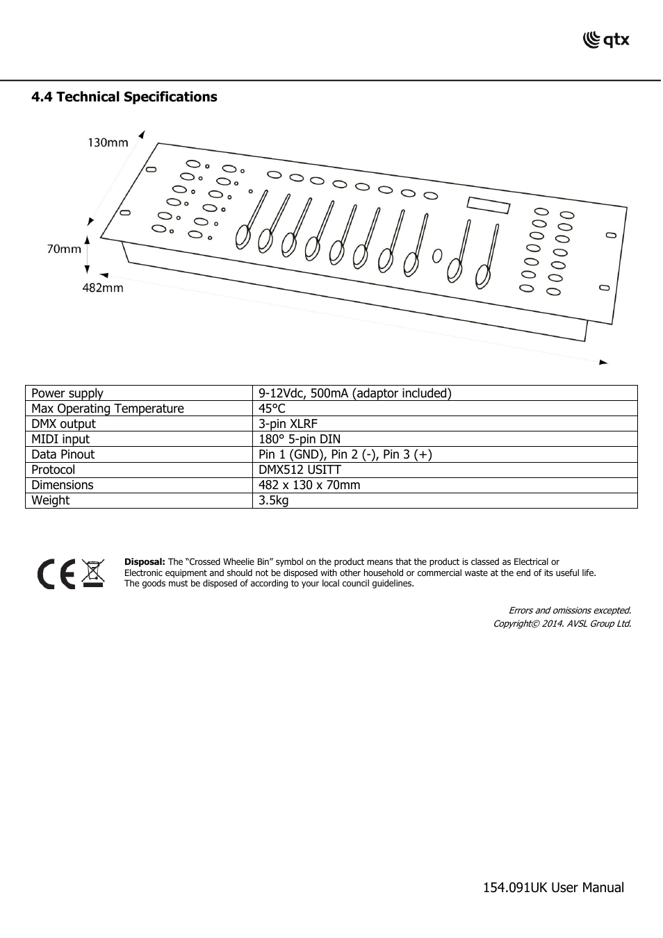 AVSL 154.091 DM-X10 User Manual | Page 14 / 14