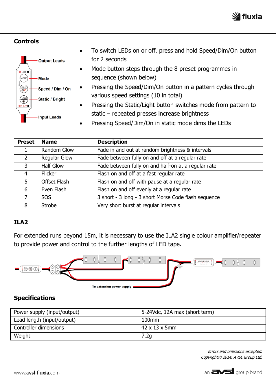 AVSL 153.770 ILA2 User Manual | Page 2 / 8