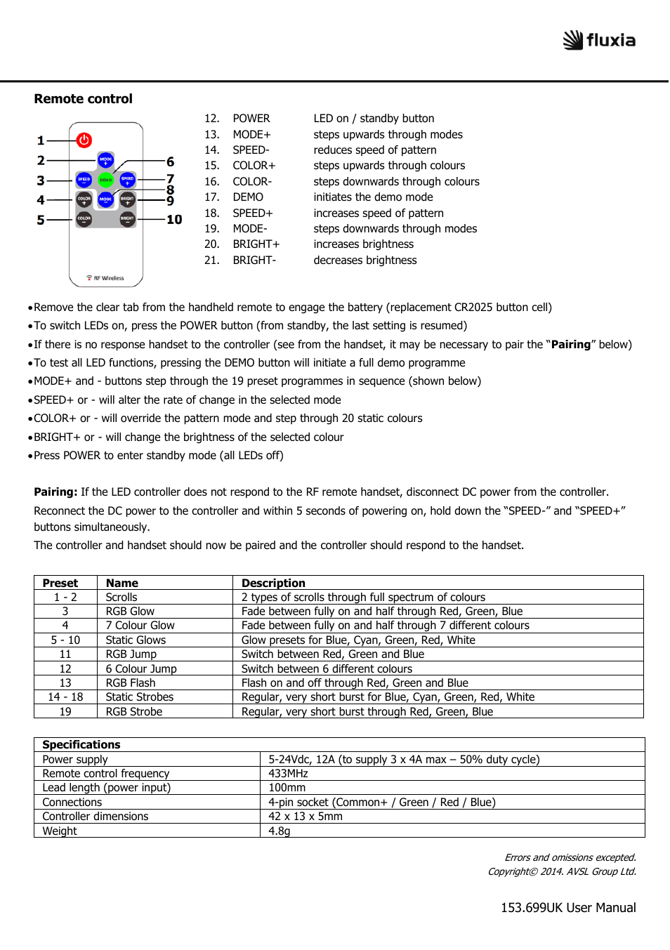 AVSL 153.770 ILA2 User Manual | Page 8 / 8