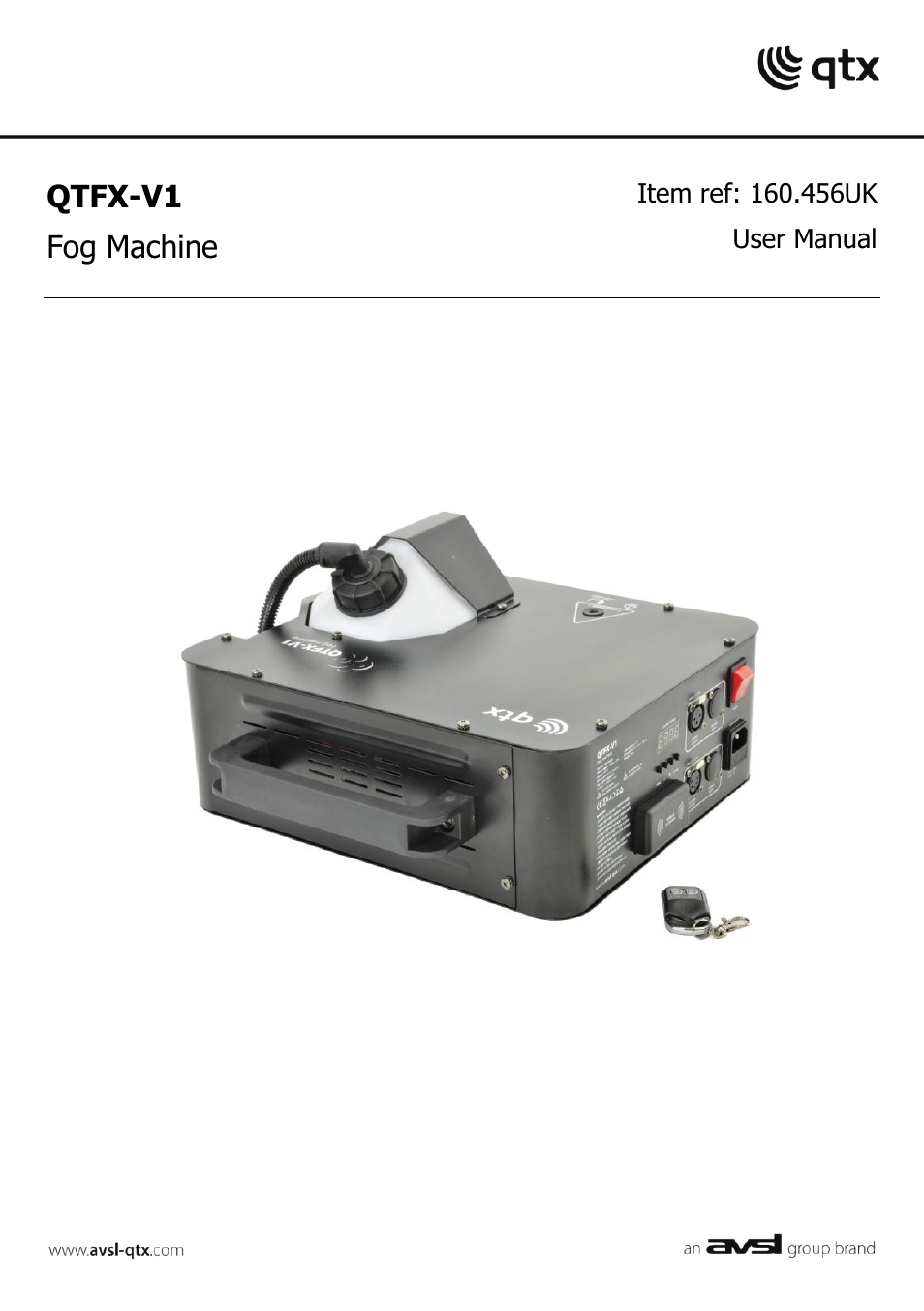 AVSL 160.456 QTFX-V1 User Manual | 8 pages