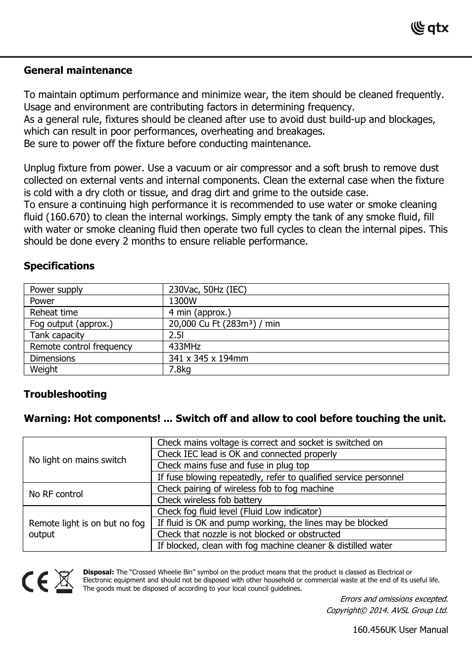 AVSL 160.456 QTFX-V1 User Manual | Page 7 / 8
