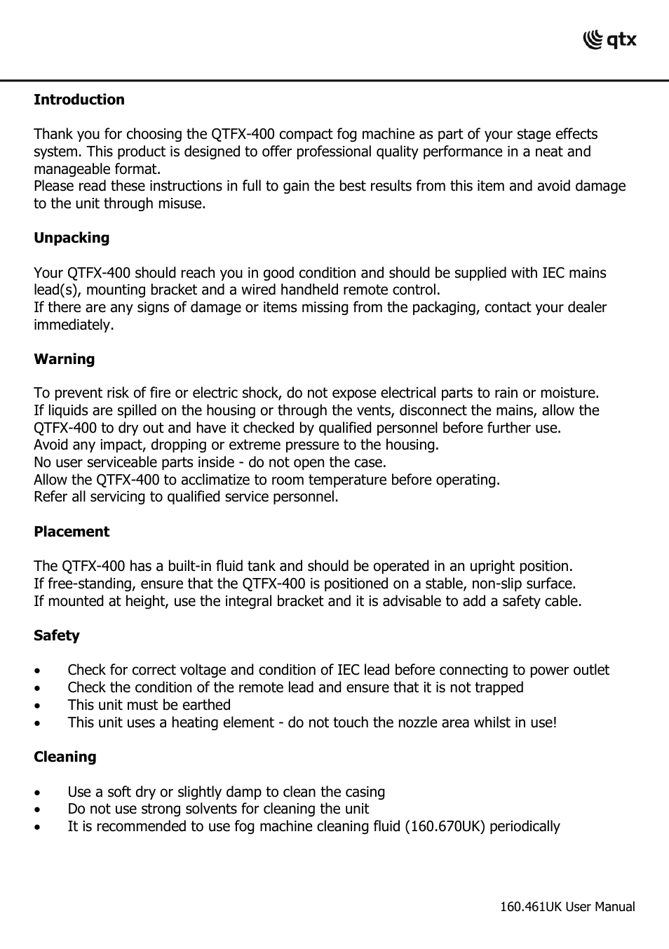 AVSL 160.461 QTFX-400 User Manual | Page 2 / 5