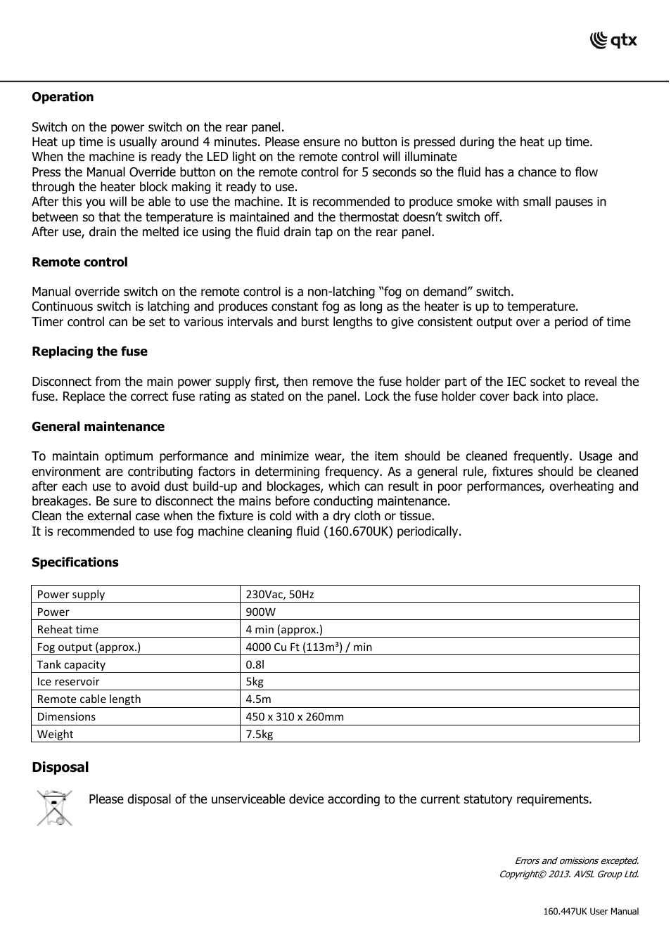 AVSL 160.447 QTFX-LF900 User Manual | Page 4 / 5