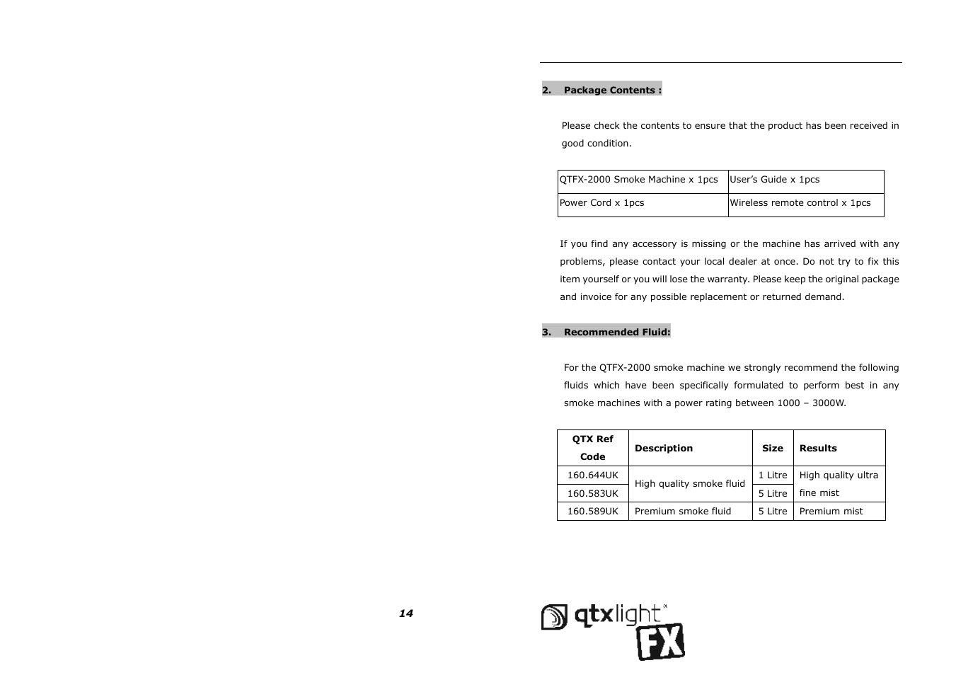 AVSL 160.457 QTFX2000 User Manual | Page 3 / 8