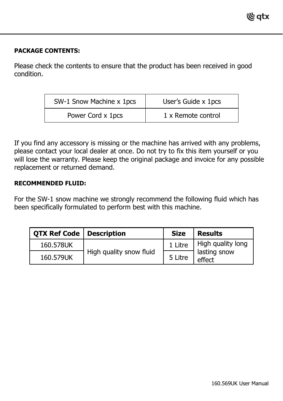 AVSL 160.569 SW-1 MINI SNOW MACHINE User Manual | Page 3 / 8