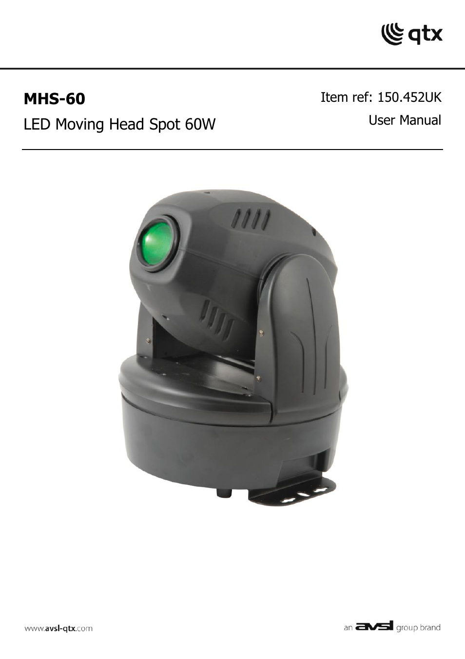 AVSL 150.452 MHS-60 User Manual | 4 pages