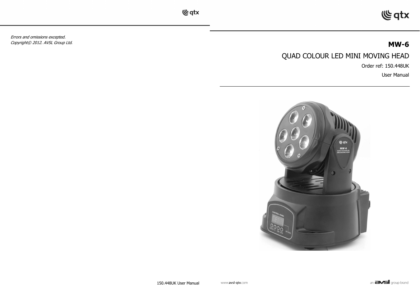 AVSL 150.448 MW-6 User Manual | 6 pages