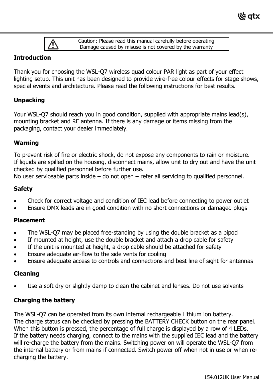 AVSL 154.012 WSL-Q7 User Manual | Page 2 / 8