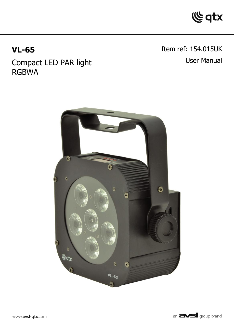 AVSL 154.015 VL-65 User Manual | 6 pages