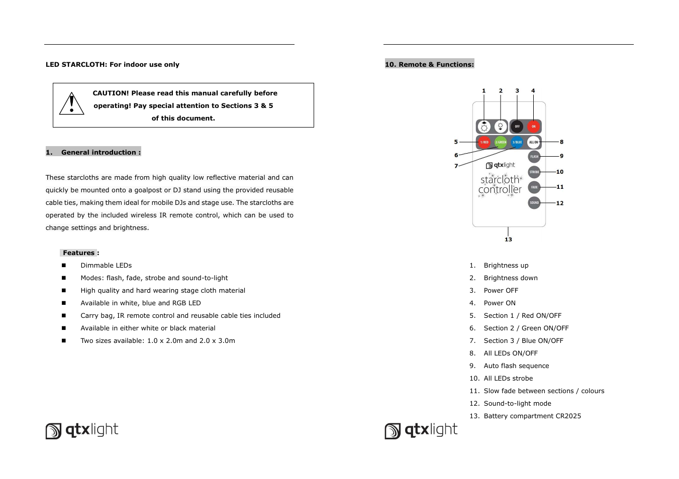 AVSL 151.170 LED STARCLOTHS User Manual | Page 2 / 4