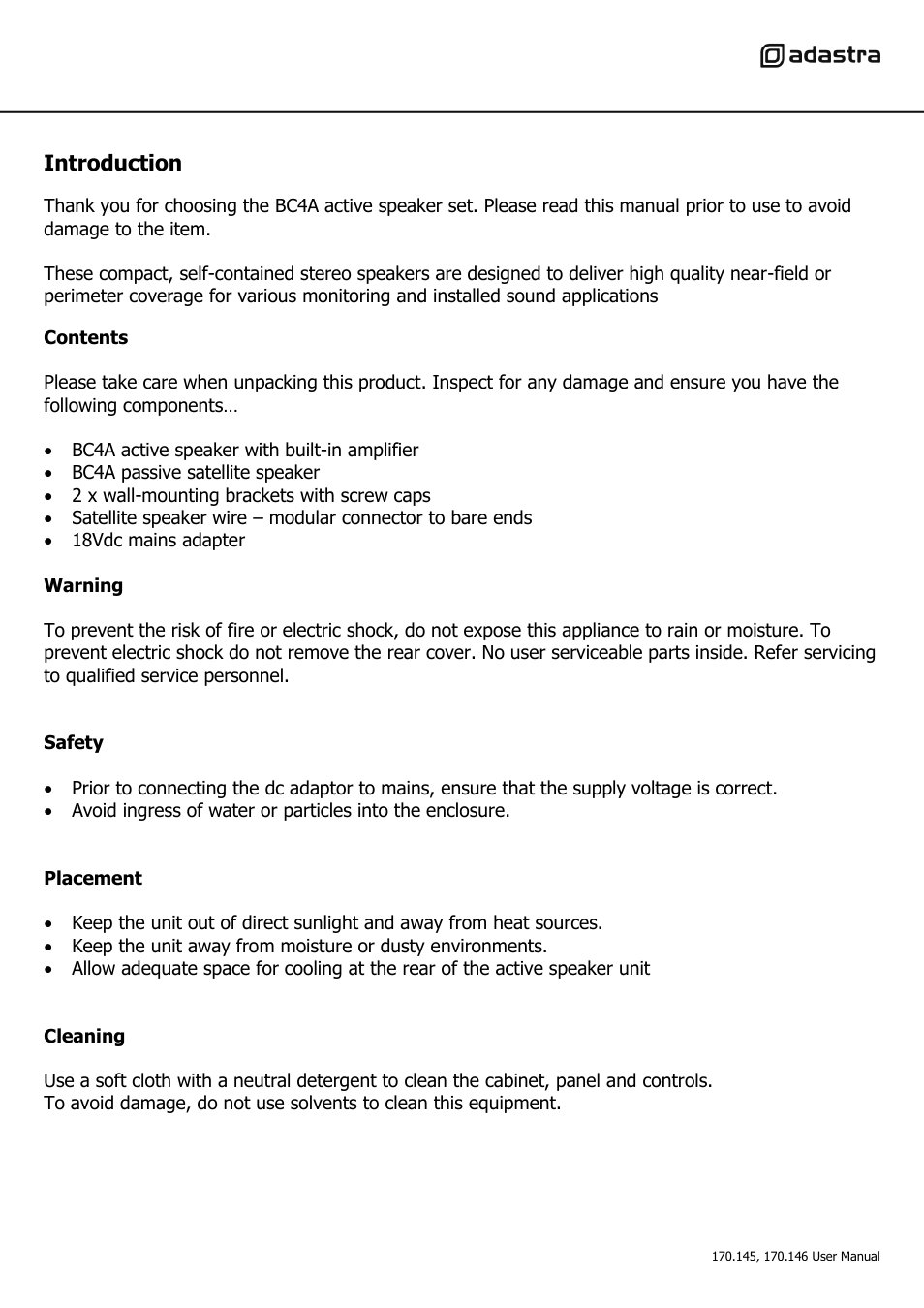 AVSL 170.145 BC4A User Manual | Page 2 / 4