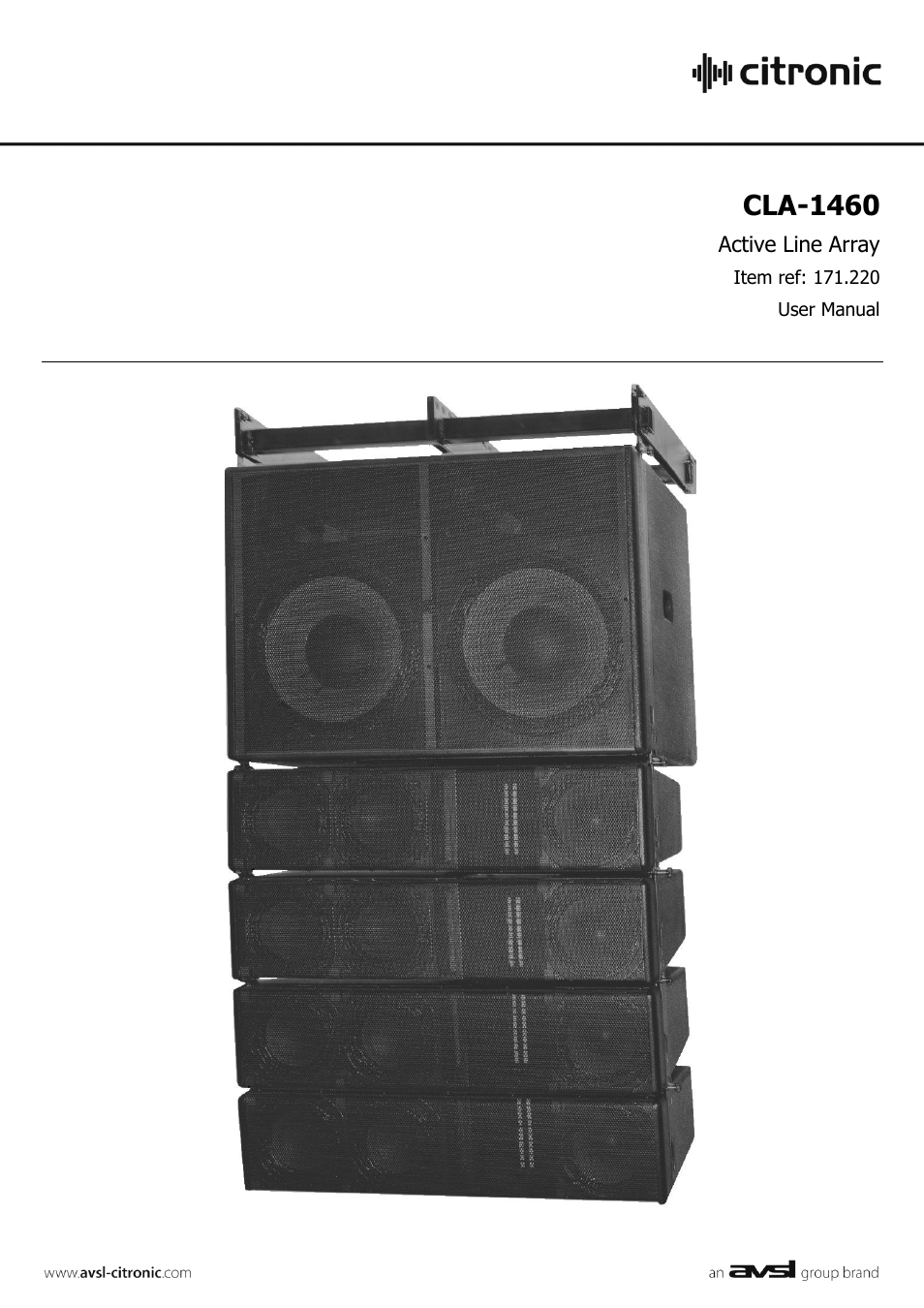 AVSL Citronic CLA-1460 User Manual | 18 pages