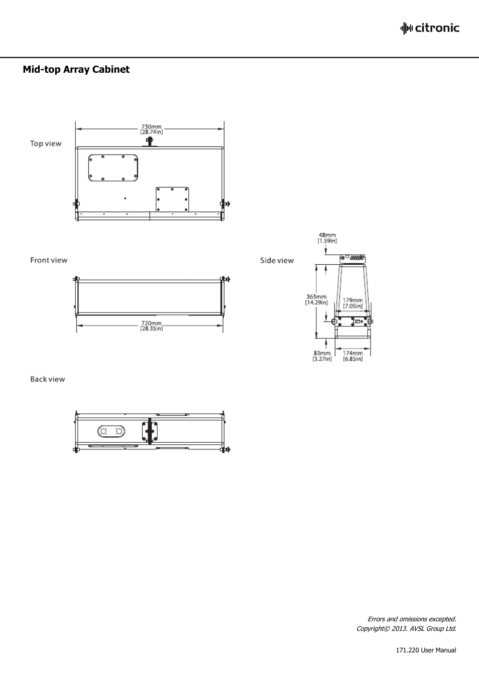 AVSL Citronic CLA-1460 User Manual | Page 18 / 18