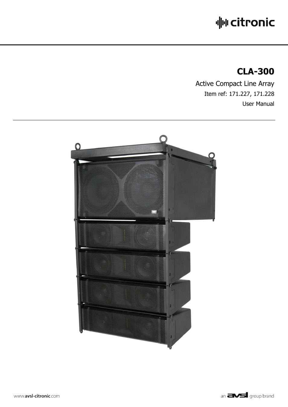 AVSL Citronic CLA-300 User Manual | 21 pages